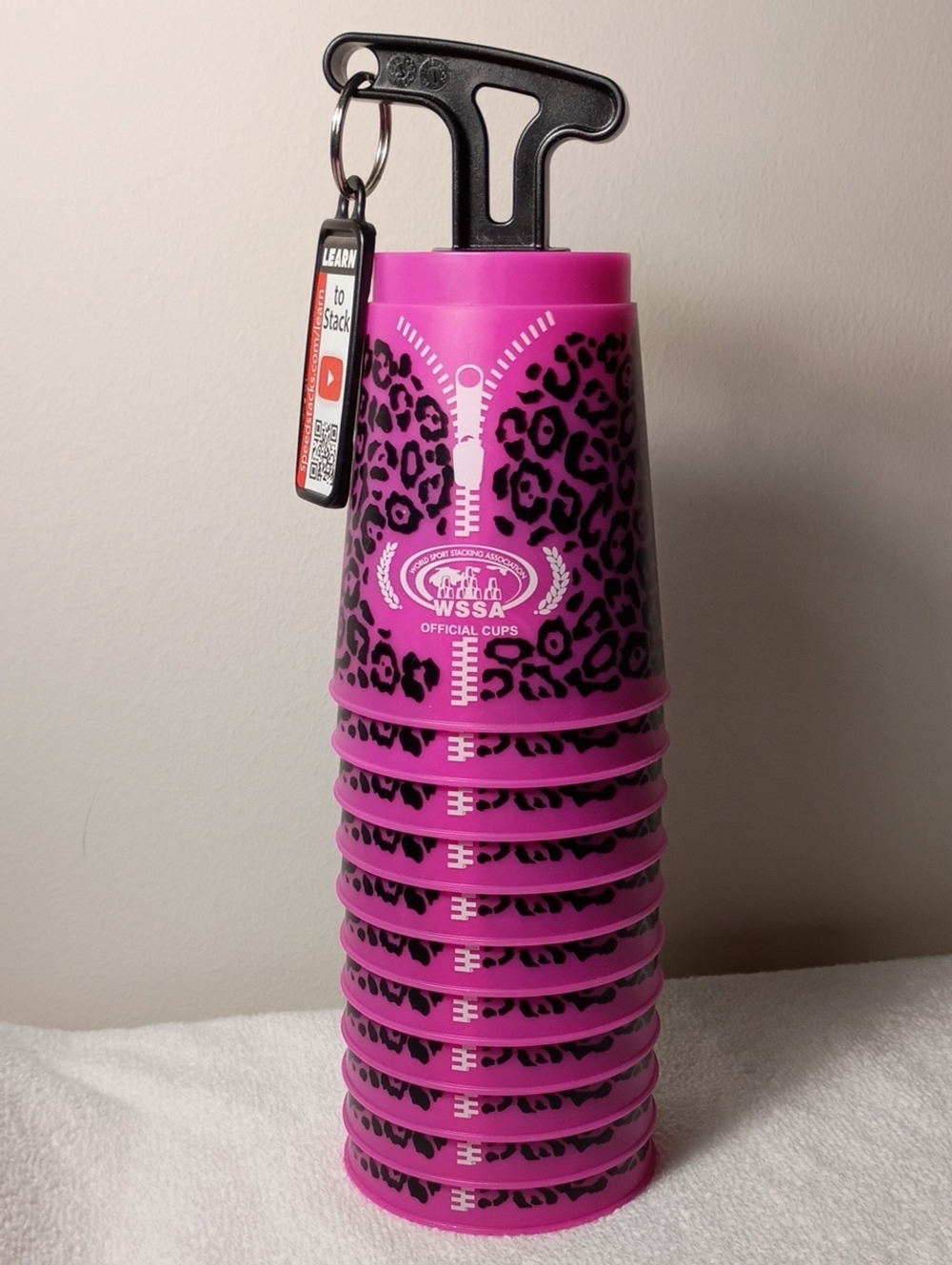 SpeedStacks Pink Leopard Stacking Cups - WSSA Official Cups